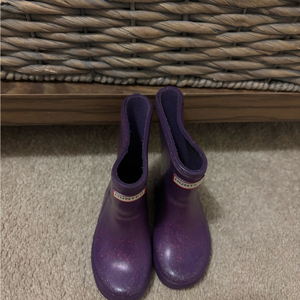 Hunter Kids' Sparkly Purple Boots - Picture 6 of 9